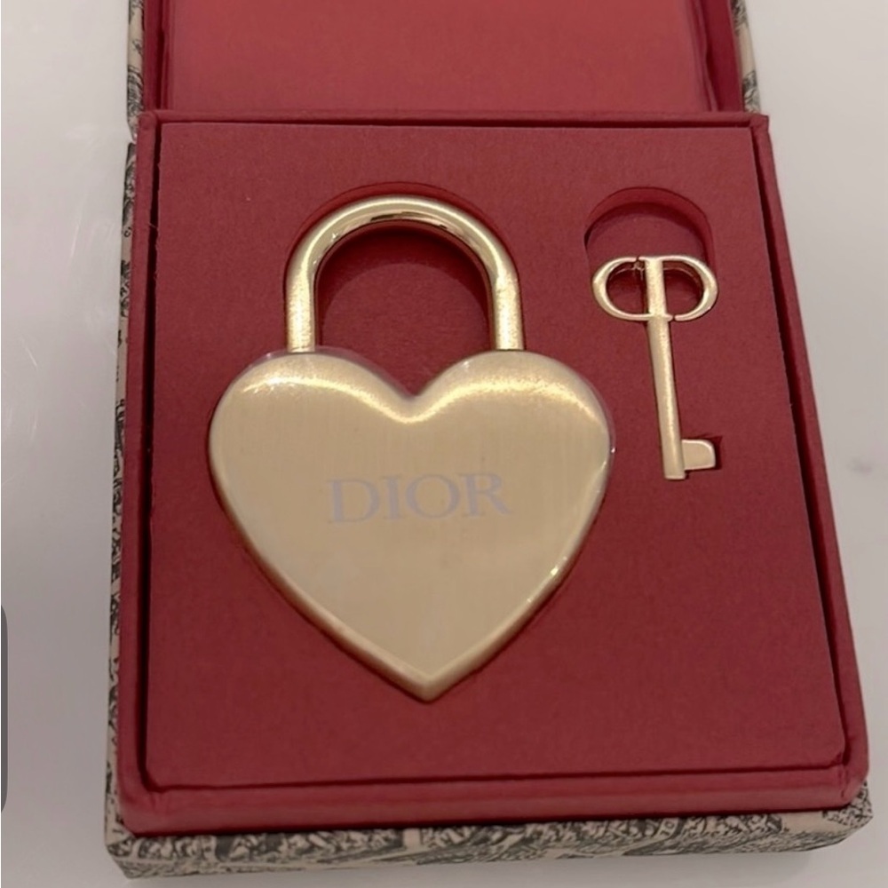 Dior Gold Heart Key Holder